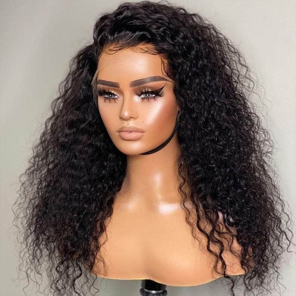 human hair deep wave lace wig