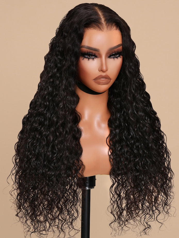 human hair deep wave lace wig